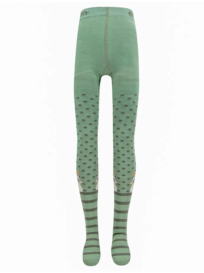 Strumpfhose "Igel" in Grün