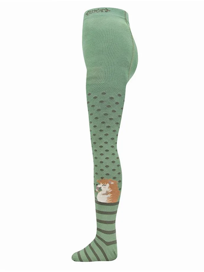 Strumpfhose "Igel" in Grün