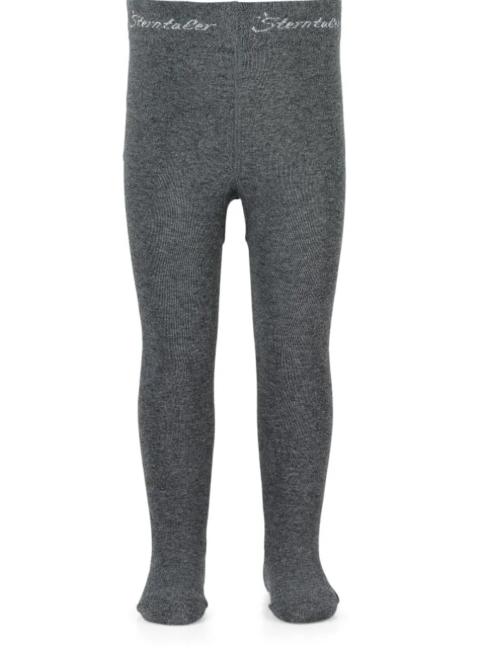 Strumpfhose uni in anthrazit mel.