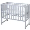 Stuben- & Beistellbett 3in1 grau roba Style inkl. Matratze, Nestchen & Barriere