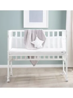 Stuben- & Beistellbett safe asleep® 3in1 weiß höhenverstellbar mit Mesh