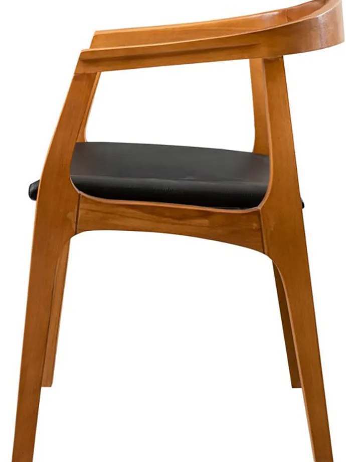 Stuhl "Albero" in Hellbraun/ Schwarz - (B)50 x (H)70 x (T)53 cm