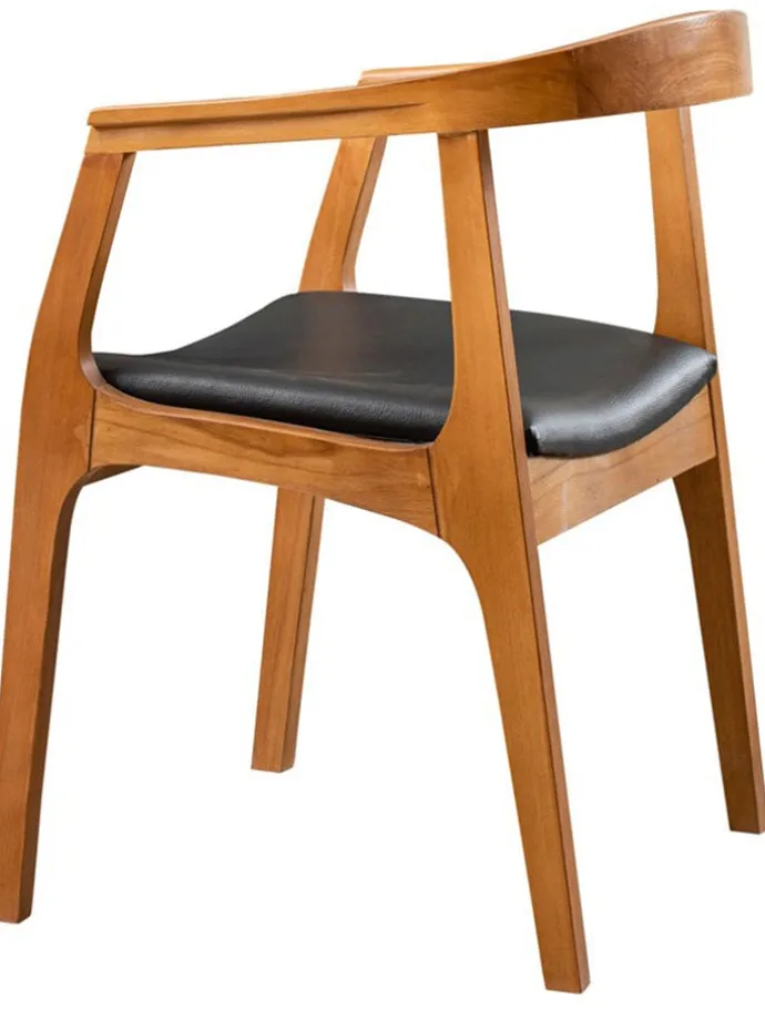 Stuhl "Albero" in Hellbraun/ Schwarz - (B)50 x (H)70 x (T)53 cm