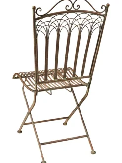 Stuhl "Iron Line" in Braun - (B)45 x (H)92 x (T)57 cm