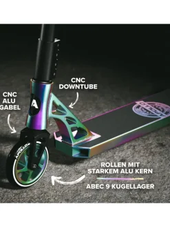 Stunt Scooter " Genesis Pro X Competition - Rainbow " in rainbow