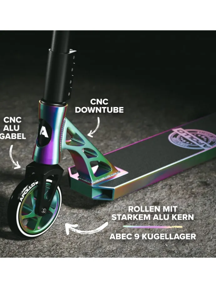 Stunt Scooter " Genesis Pro X Competition - Rainbow " in rainbow