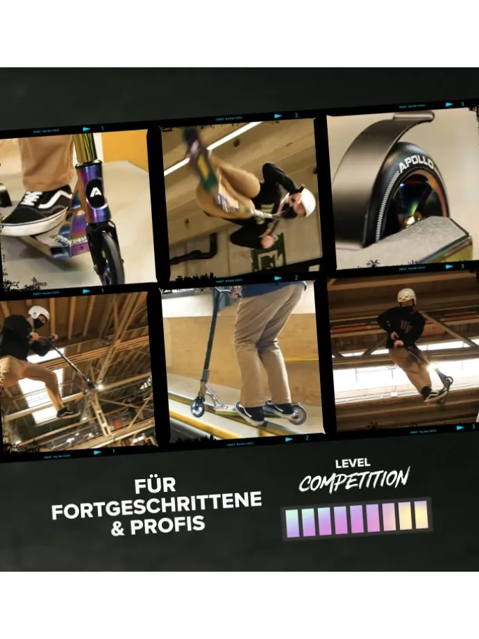 Stunt Scooter " Genesis Pro X Competition - Rainbow " in rainbow
