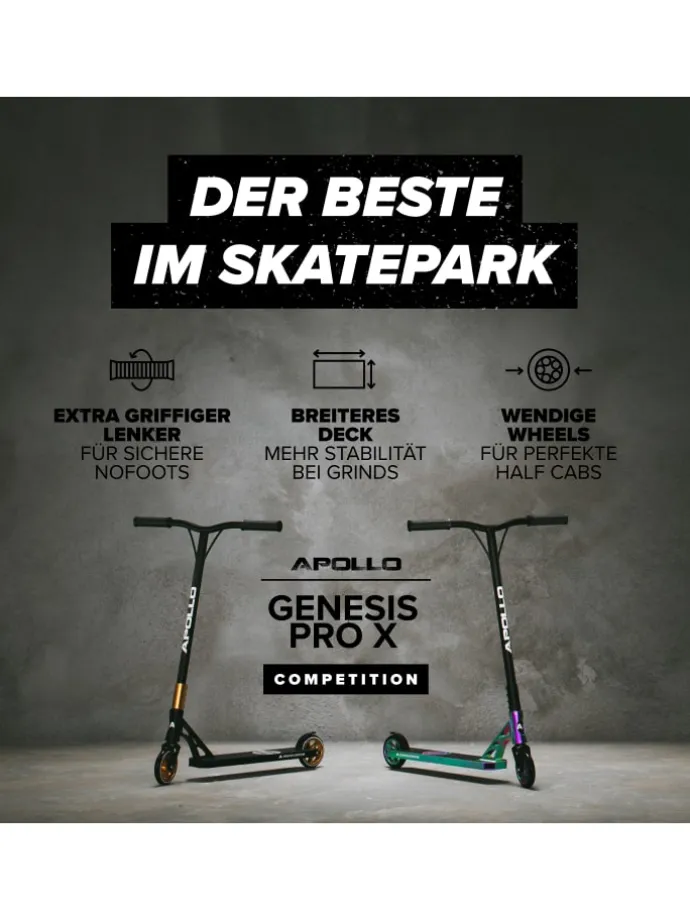 Stunt Scooter " Genesis Pro X Competition - Rainbow " in rainbow