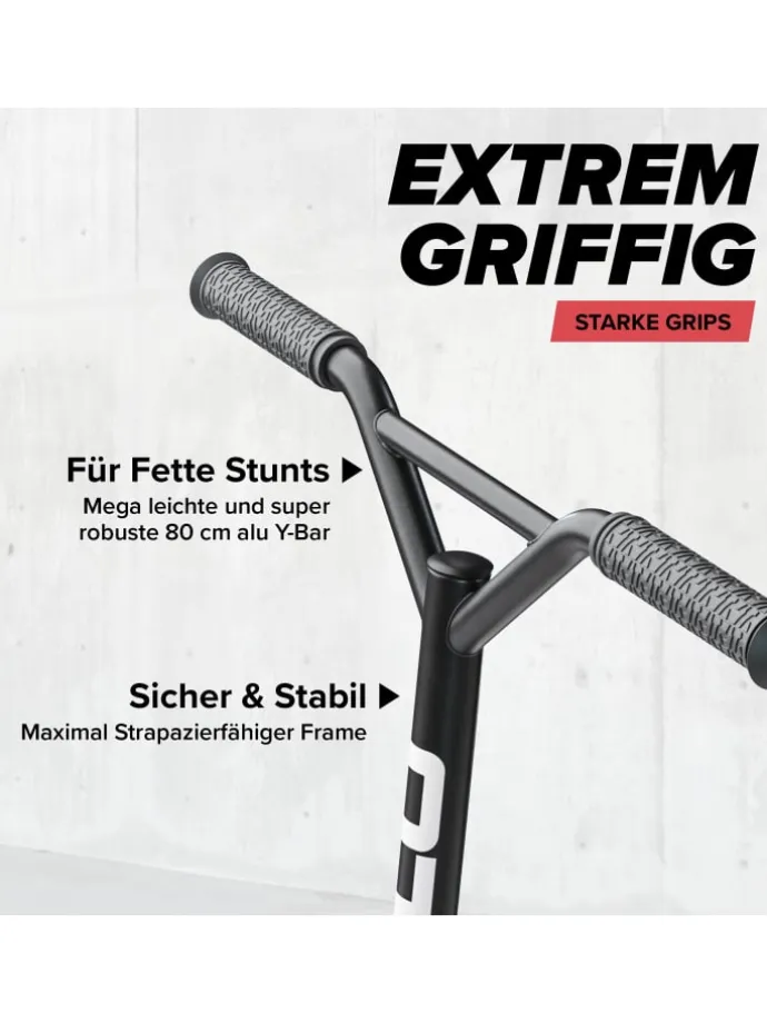 Stunt Scooter Freestyle " Genius Pro 4.0 " in rot