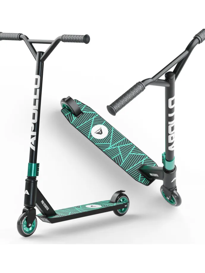 Stunt Scooter Freestyle " Genius Pro 4.0 " in schwarz/grün