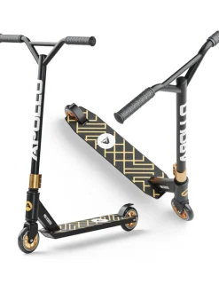 Stunt Scooter Freestyle " Genius Pro 4.0 " in schwarz/gold