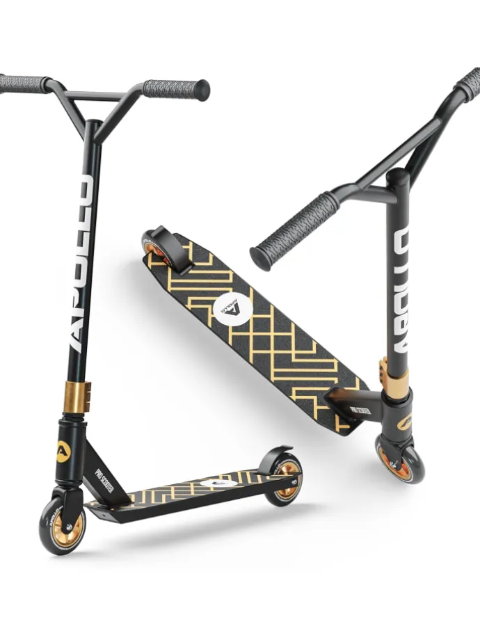 Stunt Scooter Freestyle " Genius Pro 4.0 " in schwarz/gold