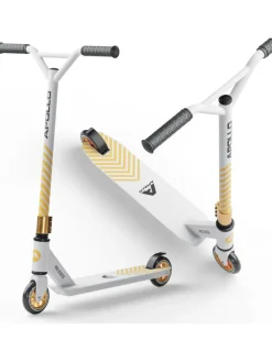 Stunt Scooter Freestyle " Genius Pro 4.0 " in weiß/gold