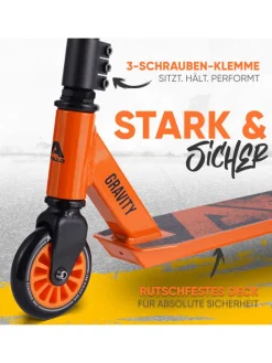 Stuntscooter Kinder " Gravity " in Orange