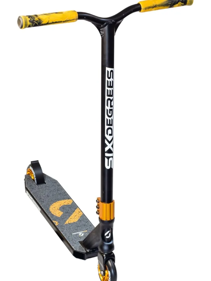 Stuntscooter "Six Degrees 100" in Schwarz/ Braun - ab 8 Jahren
