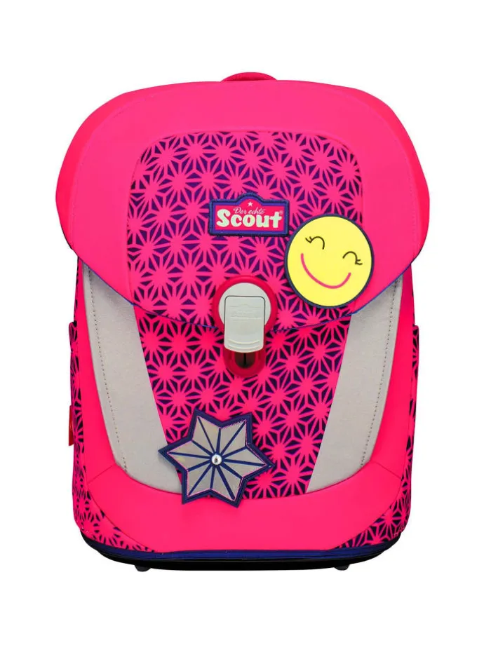 Sunny II Neon Safety Schulranzen-Set 4-teilig in pink glow