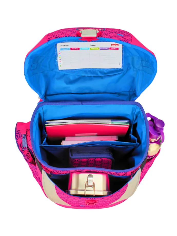 Sunny II Neon Safety Schulranzen-Set 4-teilig in pink glow