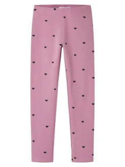 Sweateggings NKFDAVINA AOP SWE LEGGING BRU in mauve orchid
