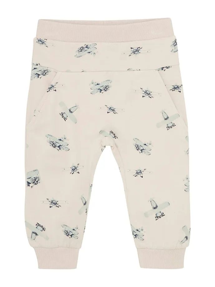 Sweathose in Creme/ Hellblau