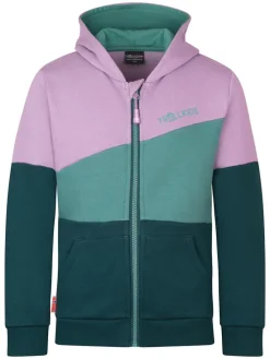 Sweatjacke "Alesund" in Türkis/ Dunkelgrün/ Lila