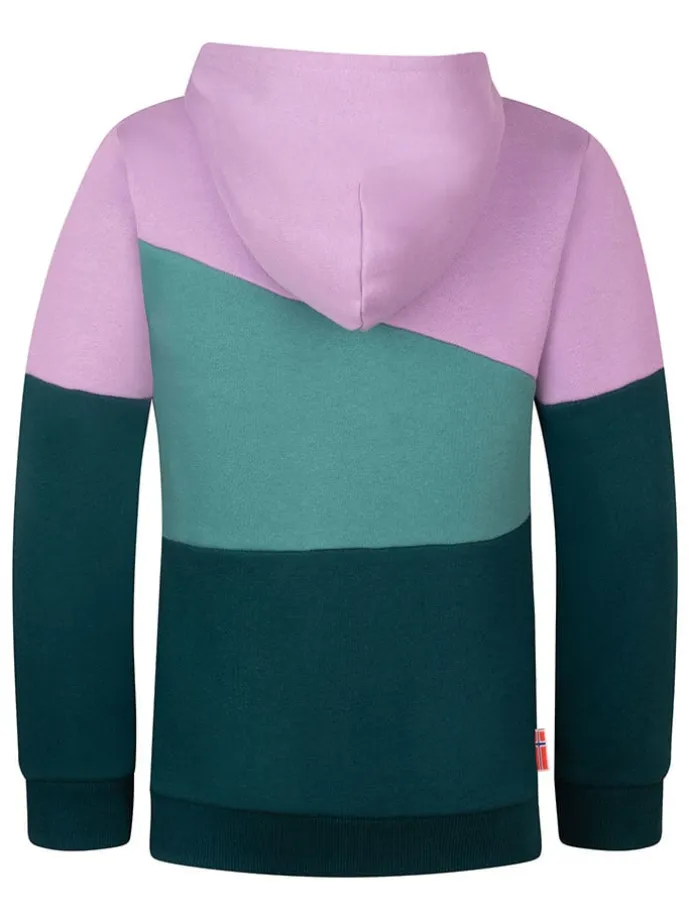 Sweatjacke "Alesund" in Türkis/ Dunkelgrün/ Lila