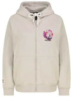 Sweatjacke in Creme