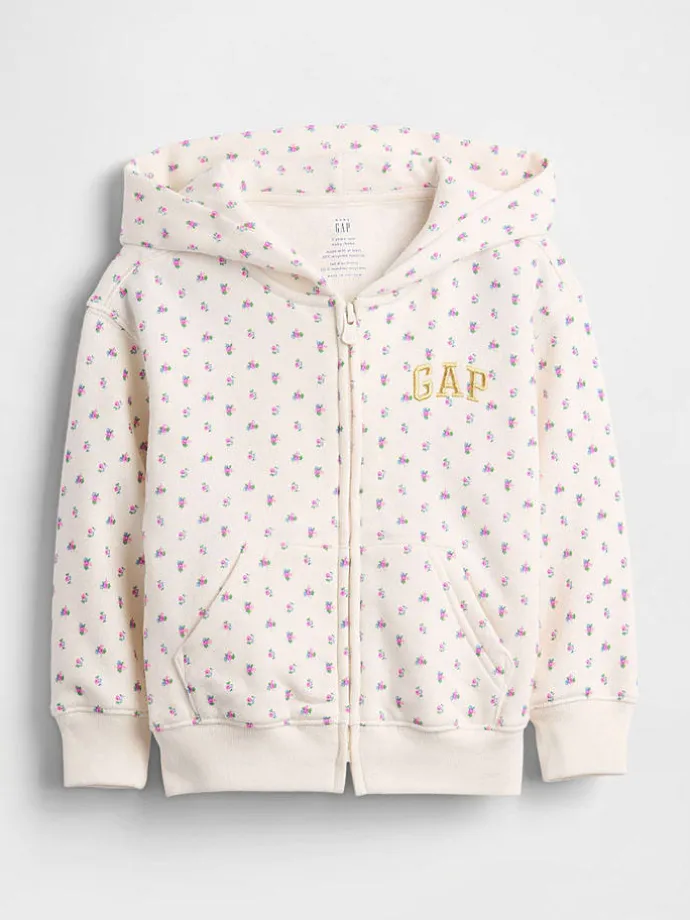Sweatjacke in Creme