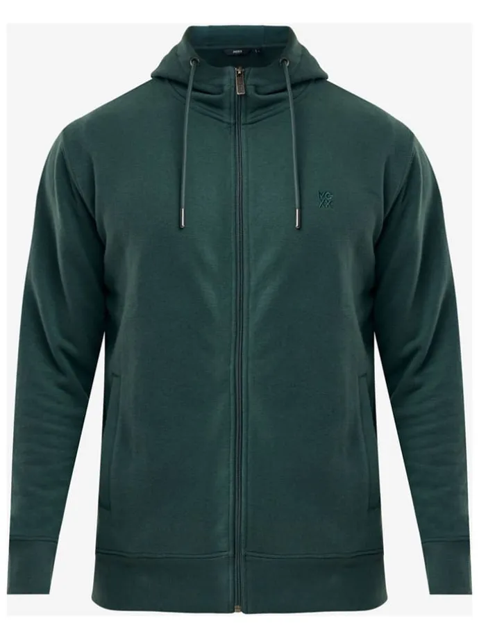 Sweatjacke in Dunkelgrün