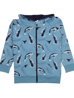 Sweatjacke in Hellblau
