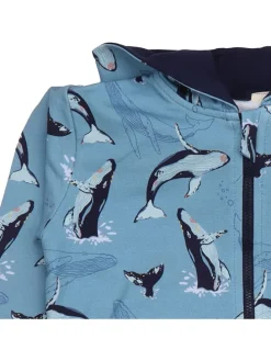 Sweatjacke in Hellblau