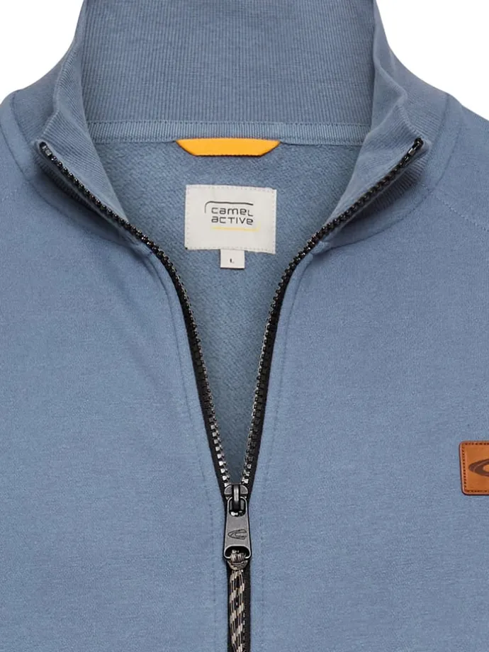 Sweatjacke in Hellblau