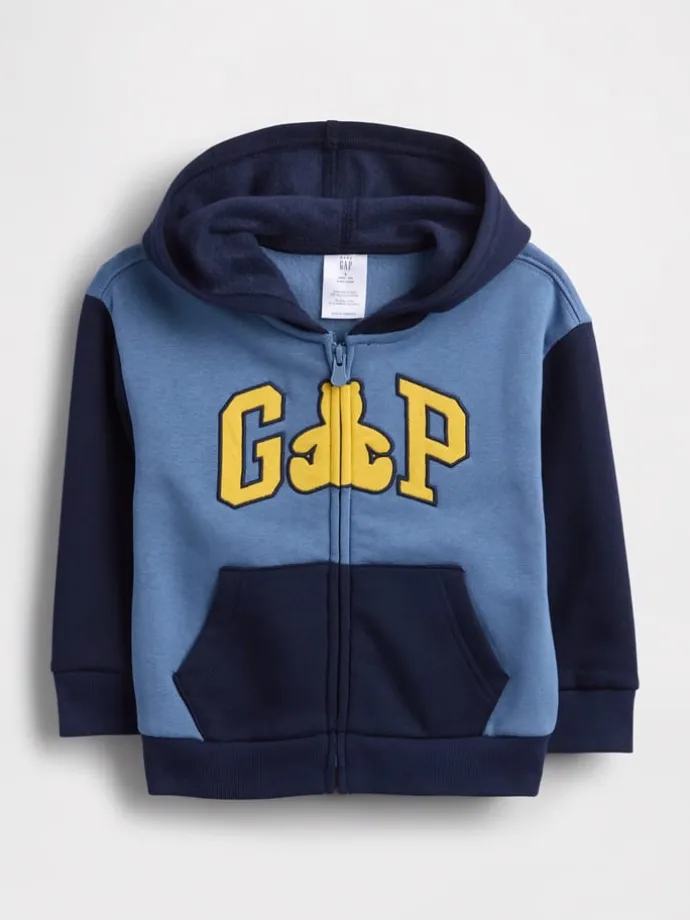 Sweatjacke in Hellblau/ Dunkelblau