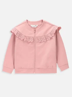 Sweatjacke in Rosa