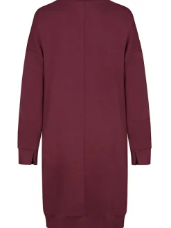Sweatkleid in Bordeaux