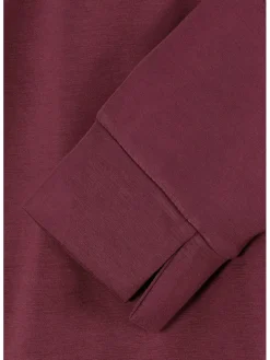 Sweatkleid in Bordeaux