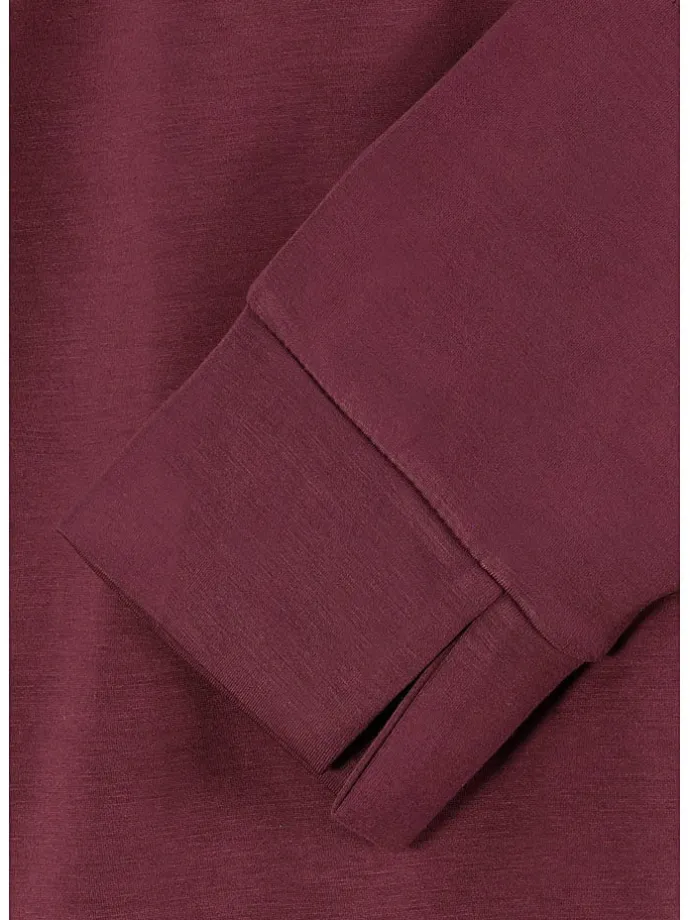 Sweatkleid in Bordeaux