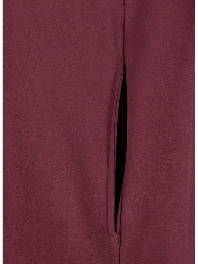 Sweatkleid in Bordeaux