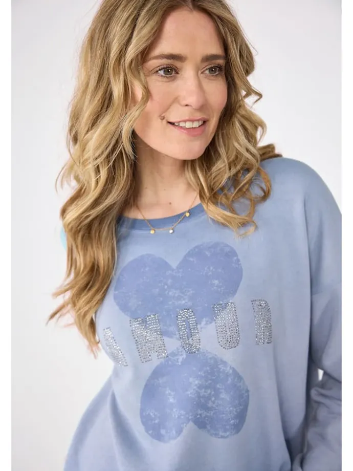 Sweatshirt "Cyrene" in Hellblau