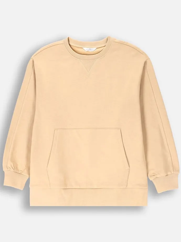 Sweatshirt in Beige