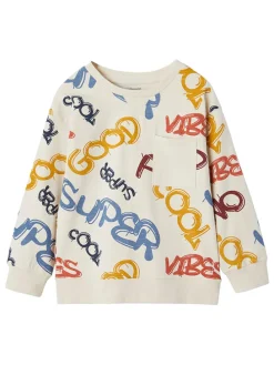Sweatshirt in Creme/ Bunt