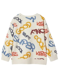 Sweatshirt in Creme/ Bunt