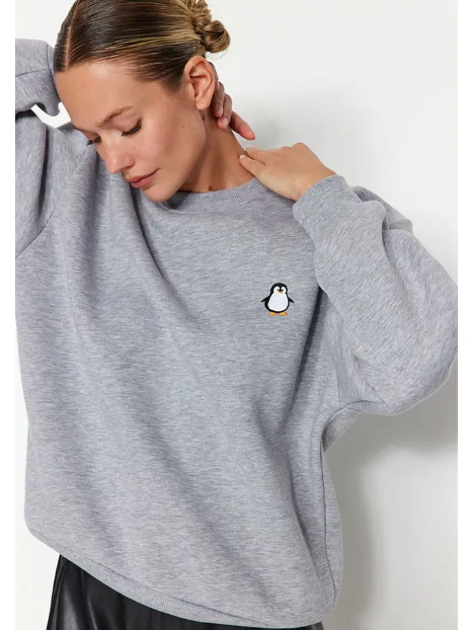 Sweatshirt in Grau