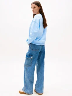 Sweatshirt in Hellblau