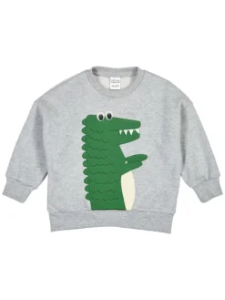 Sweatshirt in Pale greymarl