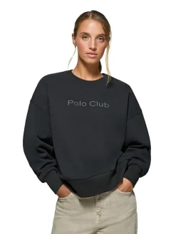 Sweatshirt in Schwarz