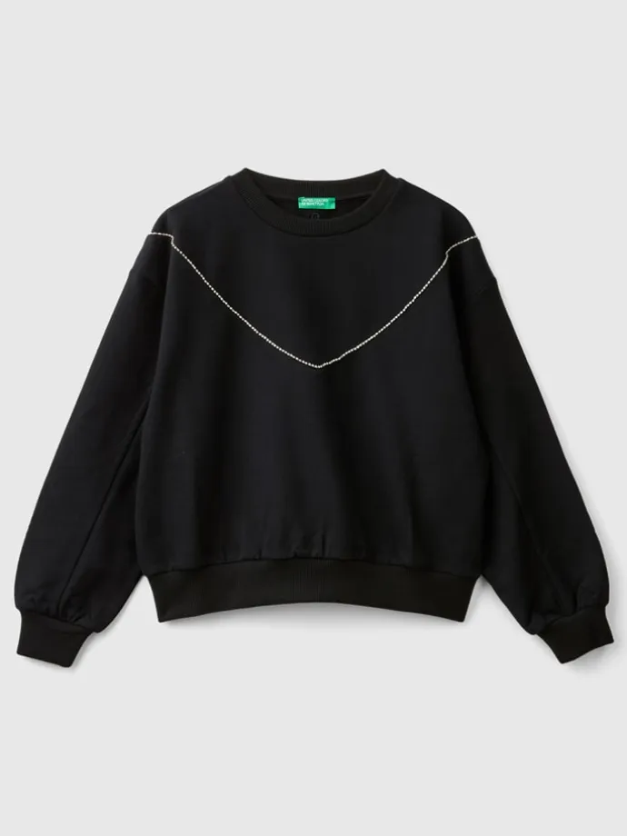 Sweatshirt in Schwarz