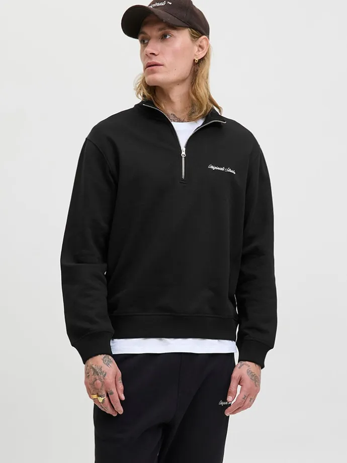 Sweatshirt "Jornorebro" in Schwarz