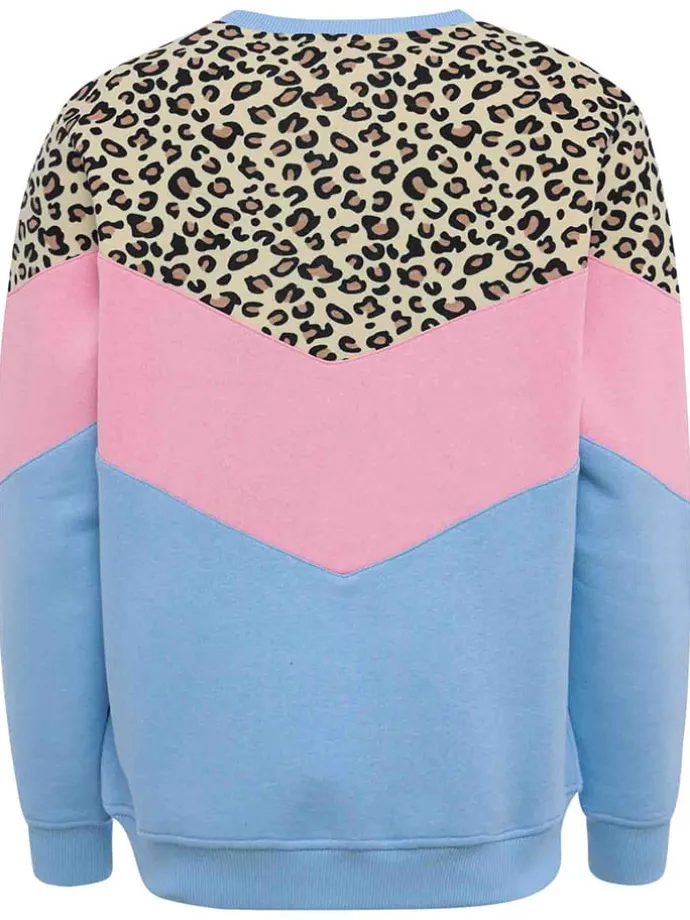 Sweatshirt "Konny" in Hellblau/ Rosa