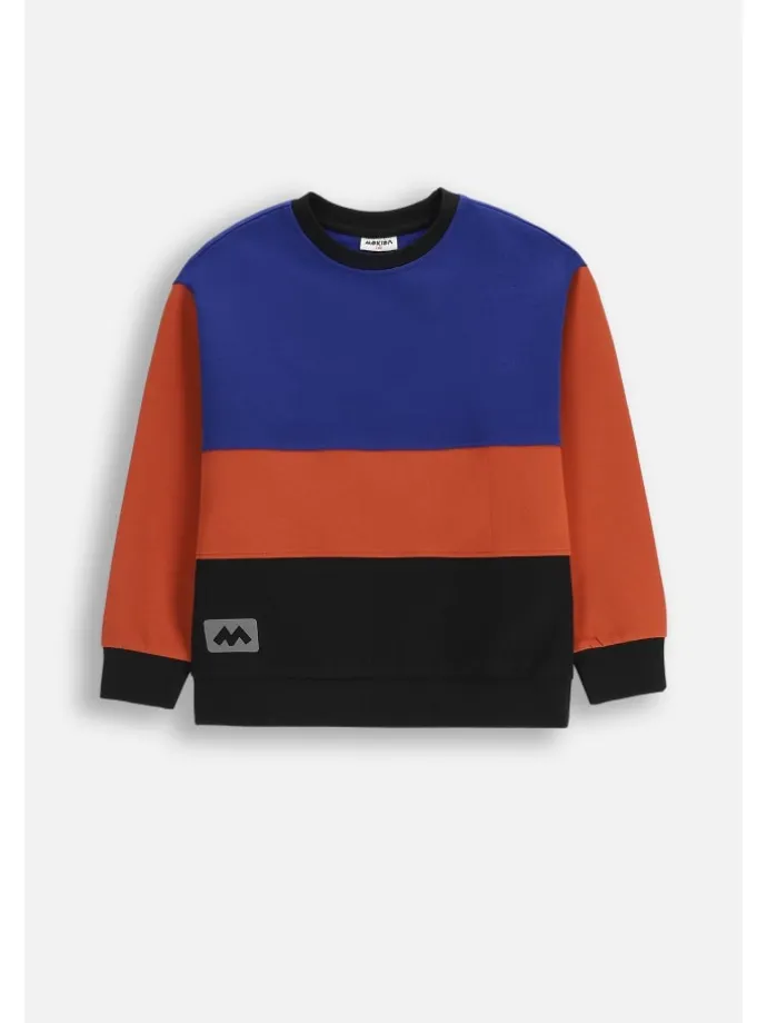 Sweatshirt ohne Kapuze in bunt