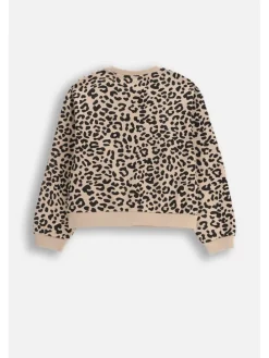Sweatshirt ohne Reißverschluss in beige
